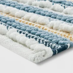 20"x32" Textured Bath Rug Aqua - Opalhouseâ˘