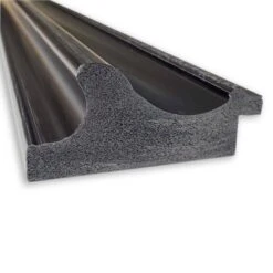 42" X 30" Non-Beveled Parlor Bathroom Wall Mirror Black - Amanti Art