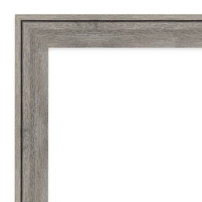 23" X 29" Non-Beveled Regis Barnwood Gray Wood Bathroom Wall Mirror - Amanti Art - Image 2