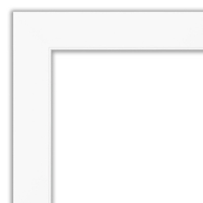 44" X 33" Non-Beveled Cabinet Bathroom Wall Mirror White - Amanti Art - Image 2