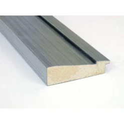 35" X 29" Non-Beveled Romano Silver Wood Bathroom Wall Mirror - Amanti Art