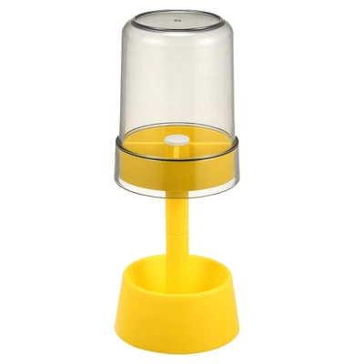 Unique Bargains Toothbrush Holder Stand With Cover With 3 Slots PP For Bathroom Pink 8.66''x2.99'' 1Pc - Image 7