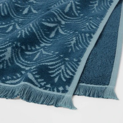 Plush Scallop Towel Teal Blue - Threshold⢠- Image 3