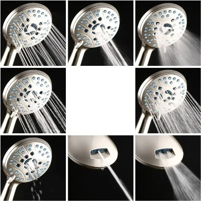 High Pressure 50 Mode Rain And Handheld Three Way Shower Head Combo Nickel - Aquabar - Image 6