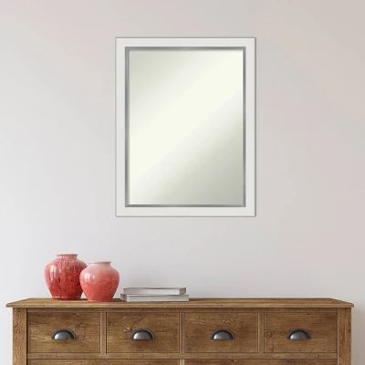 21" X 27" Non-Beveled Eva Narrow Bathroom Wall Mirror Gold - Amanti Art - Image 6