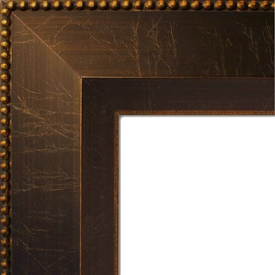 32" X 26" Non-Beveled Signore Bronze Wood Bathroom Wall Mirror - Amanti Art - Image 2