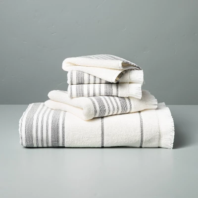 Multistripe Bath Towels Cream/Gray - Hearth & Hand⢠With Magnolia - Image 2