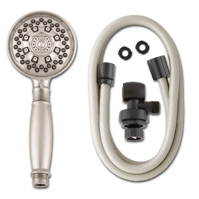 6 Mode Power Pulse Hand Held Shower Head Brushed Nickel - Waterpik - Image 2
