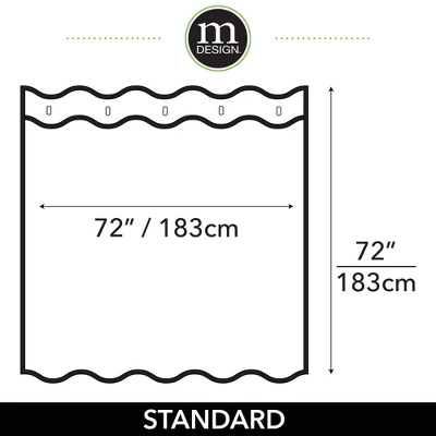 MDesign Linear Print - Fabric Shower Curtain - Image 4