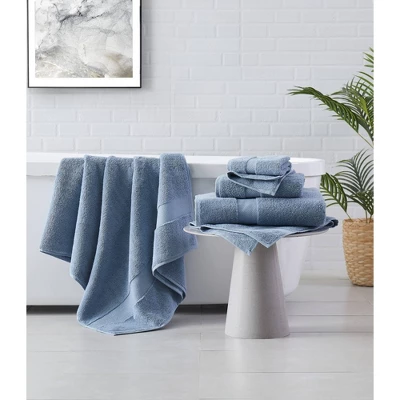 6pc Solid Turkish Cotton Bath Towel Set - Brooklyn Loom - Image 2