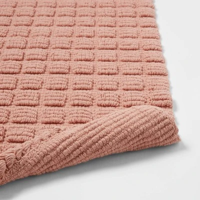20"x32" Square Tufted Bath Rug Clay Pink - Threshold⢠- Image 3