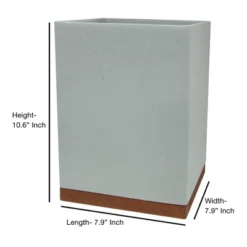 Concrete Bathroom Wastebasket - Nu Steel