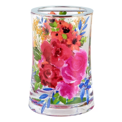 3pc Lotion Pump, Toothbrush Holder, Tumbler Floral Burst - Allure - Image 2