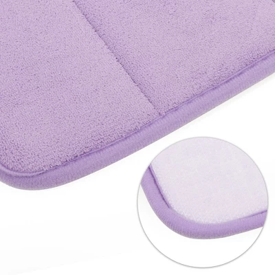 Unique Bargains Memory Foam Bathroom Mat Non Slip Soft Bath Mats Rugs Machine Washable 2 Pcs - Image 2