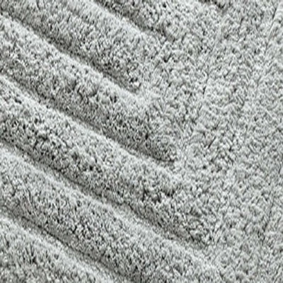 Diagonal Racetrack 100% Cotton Reversible Bath Rug Silver By Knightsbridge - Image 3