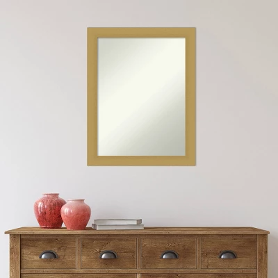 22" X 28" Non-Beveled Grace Bathroom Wall Mirror Brushed Gold - Amanti Art - Image 7