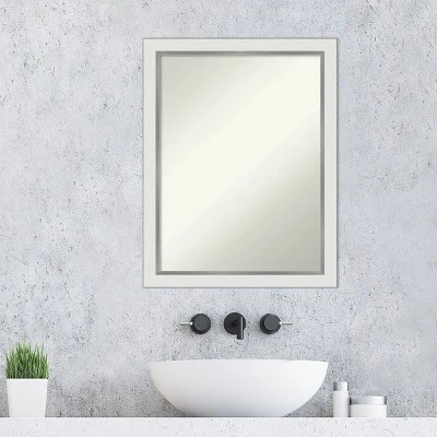 21" X 27" Non-Beveled Eva Narrow Bathroom Wall Mirror Gold - Amanti Art - Image 8