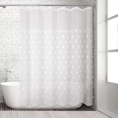 Cameron Shower Curtain White - Allure Home Creations