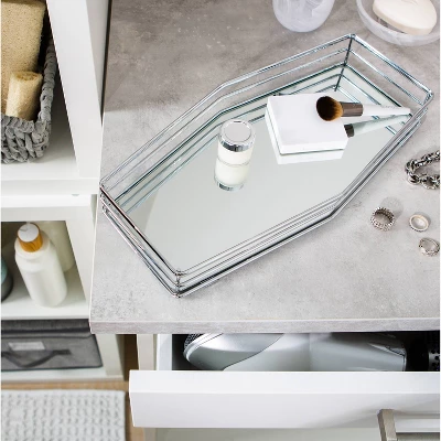 Double Rail Design Bathroom Tray Chrome - Home Details - Image 3
