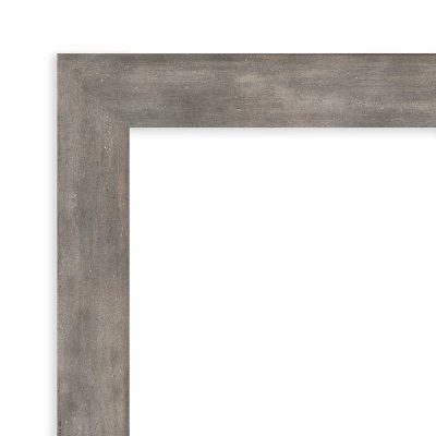 21" X 27" Non-Beveled Marred Wood Bathroom Wall Mirror Pewter - Amanti Art - Image 2