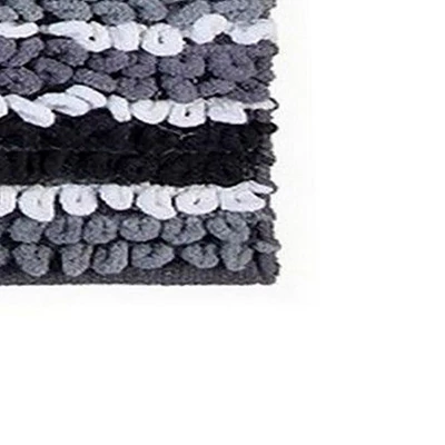 Luxurious Yarn Dyed Non-Skid Cotton Bath Rug 21" X 34" Multicolor By Castle Hill London