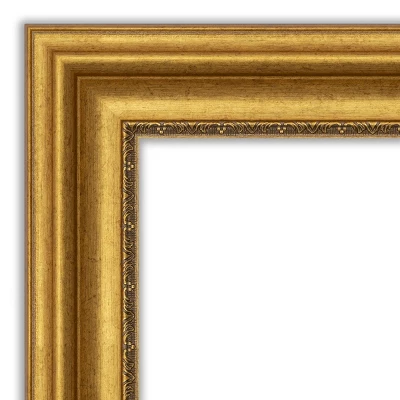 24" X 30" Non-Beveled Parlor Bathroom Wall Mirror Gold - Amanti Art - Image 2
