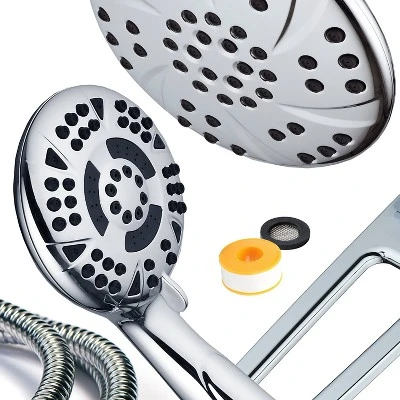Aquabar High Pressure Luxury Three-Way Rain/Handheld Shower Head Combo Chrome - AquaDance - Image 4