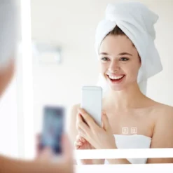 HOMLUX Rectangular Frosted Edge Bathroom Mirror- 36" X 24"