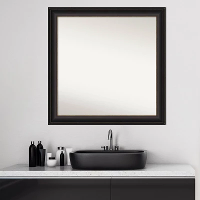 31" X 31" Non-Beveled Trio Oil Rubbed Bronze Bathroom Wall Mirror - Amanti Art - Image 7