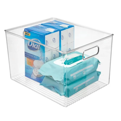 MDesign Plastic Bathroom Storage Bin Tote With Handles - Image 9