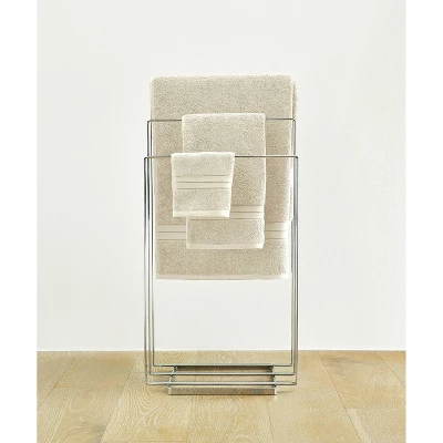 2pc Liam Hand Towel Set Ivory - Blue Loom - Image 2