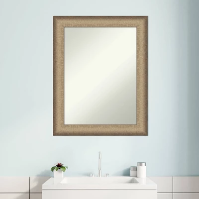 23" X 29" Non-Beveled Elegant Bathroom Wall Mirror Brushed Bronze - Amanti Art - Image 7