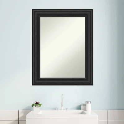 24" X 30" Non-Beveled Shipwreck Black Bathroom Wall Mirror - Amanti Art - Image 8