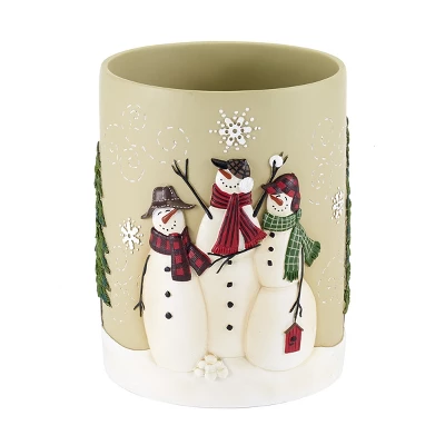 Avanti Snowmen Gathering Wastebasket Multi - Beige