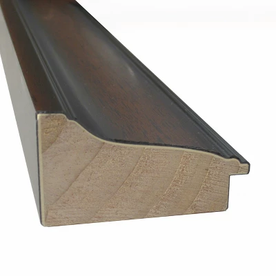 Amanti Art Cyprus Walnut Petite Bevel Wood Bathroom Wall Mirror 28.75 X 22.75 In. - Image 2