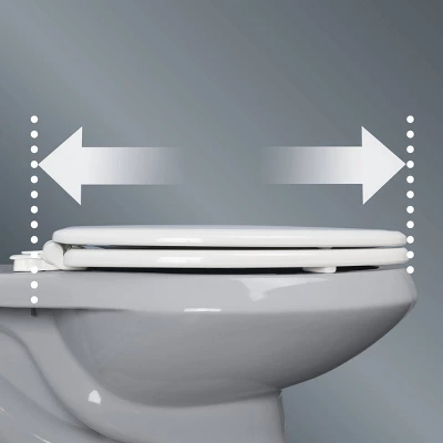 Kendall Never Loosens Elongated Enameled Wood Toilet Seat With Easy Clean And Slow Close Hinge White - Mayfair By Bemis - Image 7