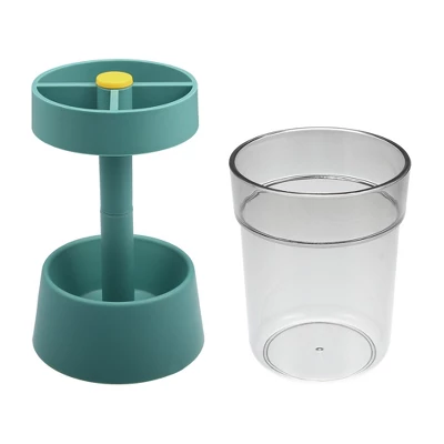 Unique Bargains Toothbrush Holder Stand With Cover With 3 Slots PP For Bathroom Pink 8.66''x2.99'' 1Pc - Image 4