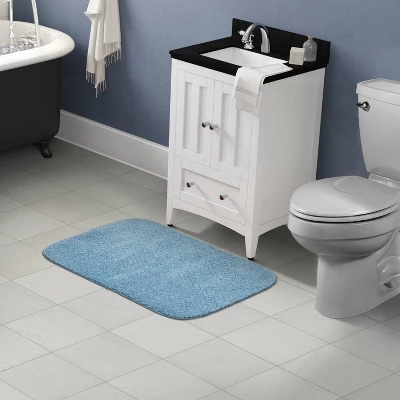 24"x40" Cabernet Nylon Washable Bath Rug Runner Basin Blue - Garland Rug