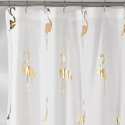 Flamingo Shower Curtain Gold - Lush DĂŠcor