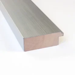 22" X 28" Non-Beveled Brushed Sterling Wood Bathroom Wall Mirror Silver - Amanti Art