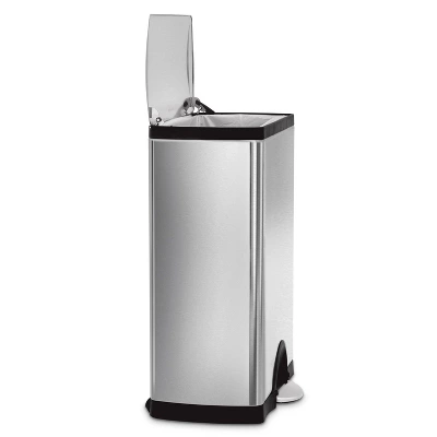 Simplehuman Rectangular Step Trash Can Brushed Stainless Steel - Image 2