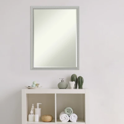 Amanti Art Silver Leaf Petite Bevel Wood Bathroom Wall Mirror 25.5 X 19.5 In. - Image 7