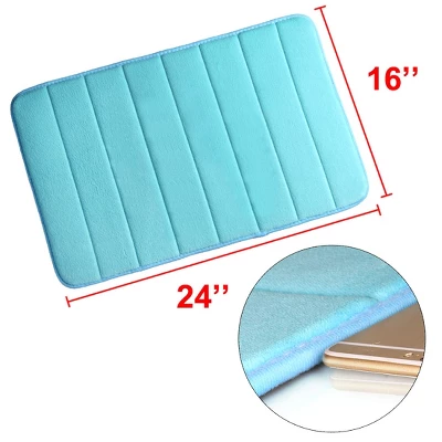 PiccoCasa Bathroom Memory Foam Absorbent Non-slip Bath Mat Rug Shower Carpet - Image 3