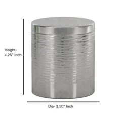 Metropolitan Metal Bathroom Vanity Countertop Storage Organizer Canister Jar - Nu Steel