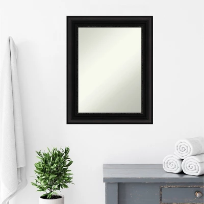 24" X 30" Non-Beveled Parlor Bathroom Wall Mirror Black - Amanti Art - Image 8