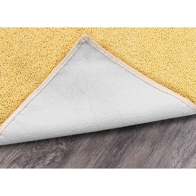 22"x60" Queen Cotton Washable Bath Rug Runner Yellow - Garland Rug - Image 5