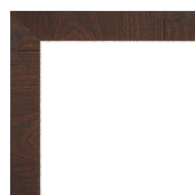 39" X 27" Non-Beveled Wildwood Brown Narrow Bathroom Wall Mirror - Amanti Art - Image 2