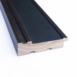 46" X 35" Non-Beveled Mezzanine Wood Bathroom Wall Mirror Espresso Brown - Amanti Art