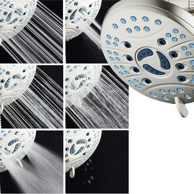 High Pressure 50 Mode Rain And Handheld Three Way Shower Head Combo Nickel - Aquabar - Image 7