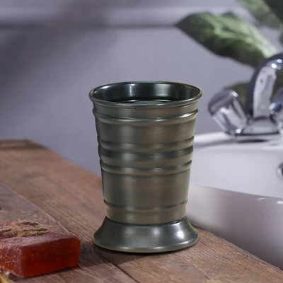 Bogart Metal Makeup Brush Holder And Toothbrush Cup - Nu Steel - Image 3